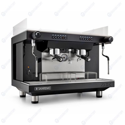 Кофемашина Sanremo Zoe SED (автомат) 2 высокие гр. чёрная