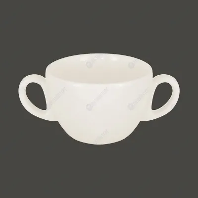 Бульонница с двумя ручками RAK Porcelain Barista 280 мл, h 6,3 см