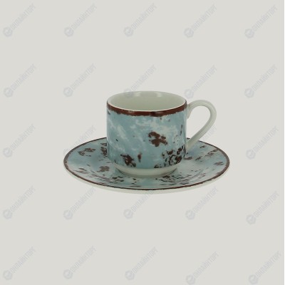 Блюдце RAK Porcelain Peppery для чашки 13 см, h 1,7 см, голубой цвет