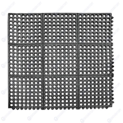 Коврик барный,кухонный, напольный 91*91 см, черный, резина, P.L. - BarWare