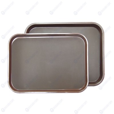 Поднос прорезиненный коричневый 45,5*35,5 см, пластик, P.L. - BarWare