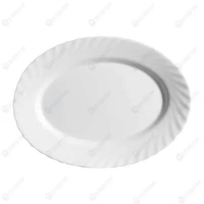 Блюдо овальное Luminarc Trianon 29*22 см, h=1,5 см,стеклокерамика, белый цвет, ARC,