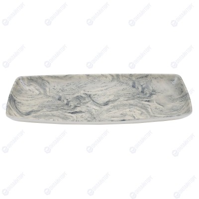 Блюдо меламиновое 29*14*2.7см  P.L. STREAMER GREY