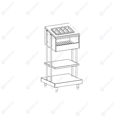 ДИСПЕНСЕР ДЛЯ ПОДНОСОВ, ПРИБОРОВ И ХЛЕБА APACH CHEF LINE LDTCB76