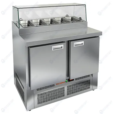 СТОЛ ДЛЯ ПИЦЦЫ HICOLD PZE1-11/GN (1/3H) СО СТЕКЛОМ (нержавеющий)