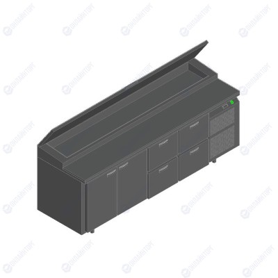 СТОЛ ДЛЯ ПИЦЦЫ HICOLD PZ1-1122/GN (1/3H) (нержавеющий)