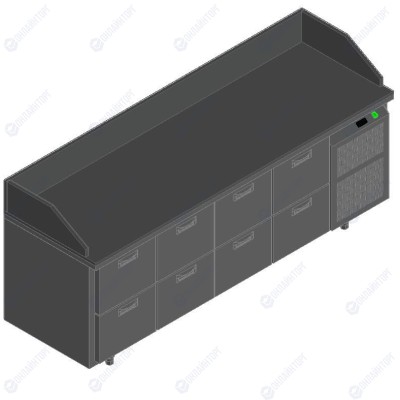 СТОЛ ДЛЯ ПИЦЦЫ HICOLD PZ3-2222/GN КАМЕНЬ (каменный)