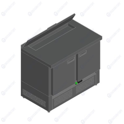 СТОЛ ДЛЯ САЛАТОВ HICOLD SLE2-11SN (1/6) З С КРЫШК.