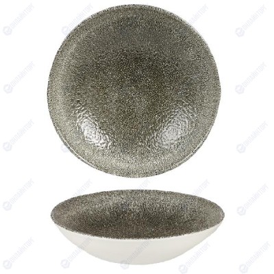 Салатник 1,14л d24,8см, без борта, цвет Raku Quartz Black, Studio Prints RKBQEVB91