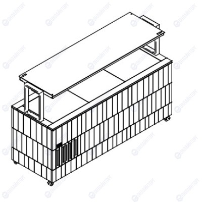 СТОЛ ШВЕД.ТЕПЛО/КЕРАМ ENOFRIGO DOGE ISOLA SVT FISSA 2000 Q3PC ВЕНГЕ