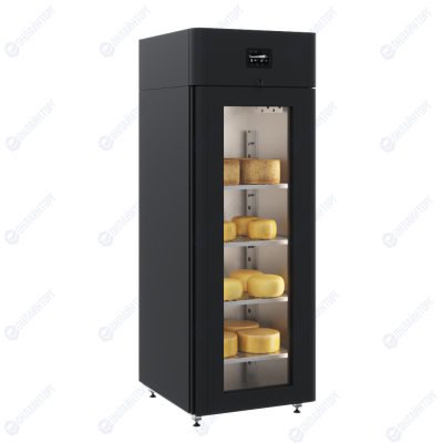Холодильный шкаф для вызревания сыра CS107 Cheese black со стеклом