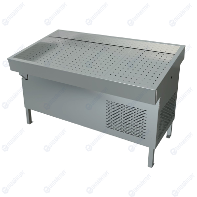 Прилавок холодильный среднетемпературный «Рыба на льду» ПХС-1,55/0,85 (встроенное холодоснабжение)