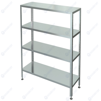 Стеллаж с 4-мя сплошными полками С-4-0,6/1,2/1,8 (кухонный)